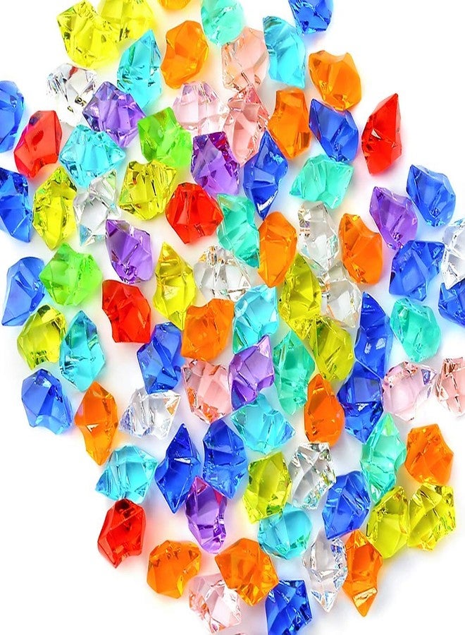 Firstly Traders 100g Acrylic Diamonds Faux Crystals for Home Decor Vase Fillers Acrylic Ice Rock Cubes Gems for Arts and Crafts, Vase Fillers Decoration Stones, Shiny Pebbles(Multi) - Image 2